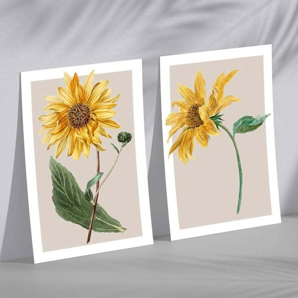 Sage Green Geometric Pineapple Fruit Set of 2 Art Prints