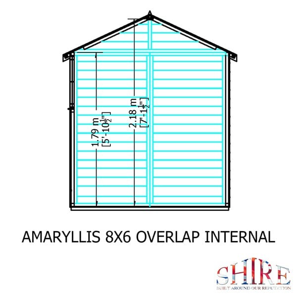 Shire Overlap 8x6 Reverse Apex Amaryllis Storage Shed - Best Shed