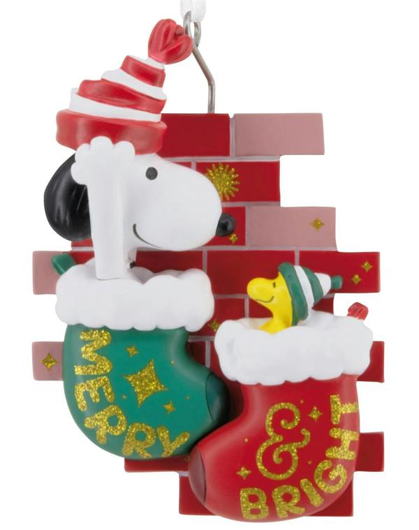 Peanuts - Snoopy and Woodstock Stockings Christmas Tree Ornament