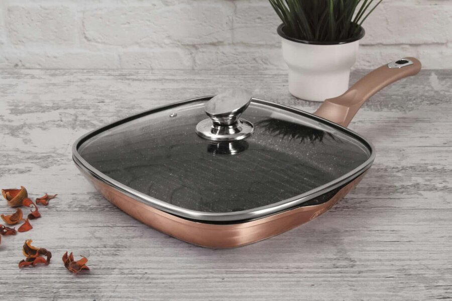 Berlinger Haus Premium BH/1610N 28cm Grill Pan - Rose Gold Elegance