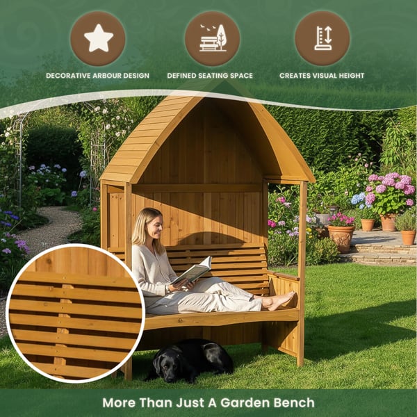 The Garden Marketplace Garden Arbour with Integral Bench