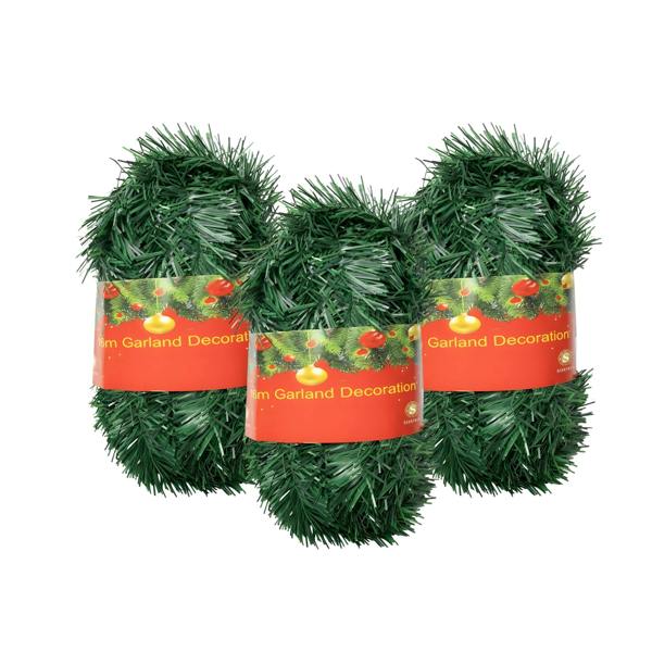 16m Alaskan Green Christmas Garland Family - Single, 2 Pack and 3 Pack Festive Decorative Foliage image 1