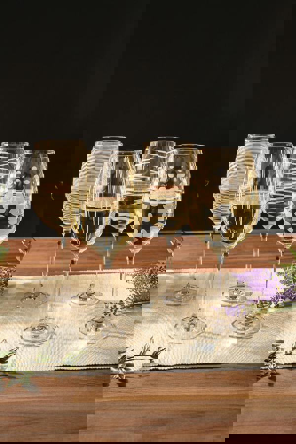 Mikasa Cheers Metallic Gold Set of 4 14Oz Wine Glasses