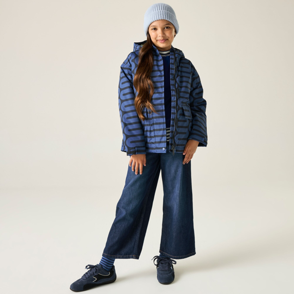 Regatta Girls Orla Kiely Waterproof Jacket - Blue