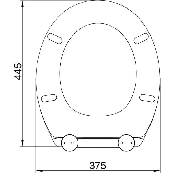 RTS Top Fix White Soft Close Toilet Seat w/ Quick Release Hinges