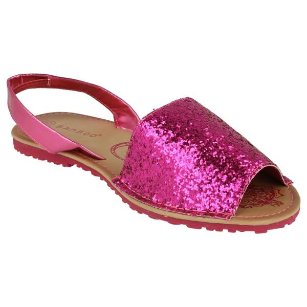 Spot On Ladies Spot On Flat Mule Slingback Sandals