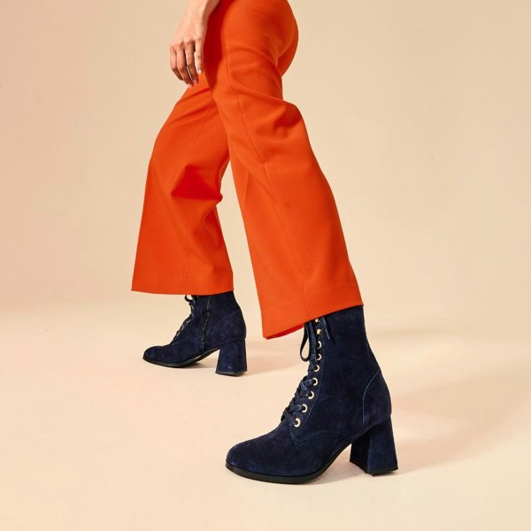 navy suede boots for bunions