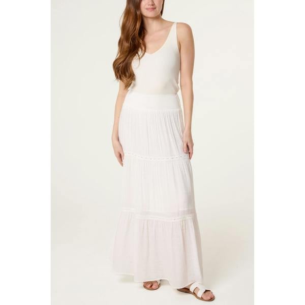 Blue Vanilla Mix Crochet Maxi Skirt