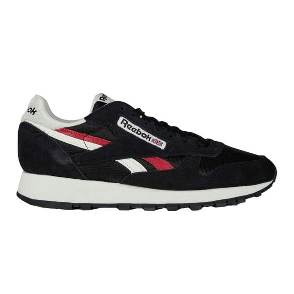Reebok Mens Classic Leather Trainers - Black/Chalk - 