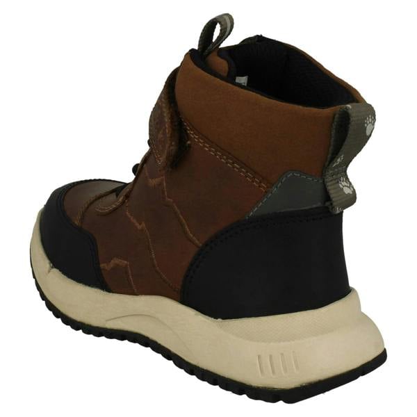 Clarks Boys Clarks Leather Ankle Boots With Bootstrap Cub Seek K