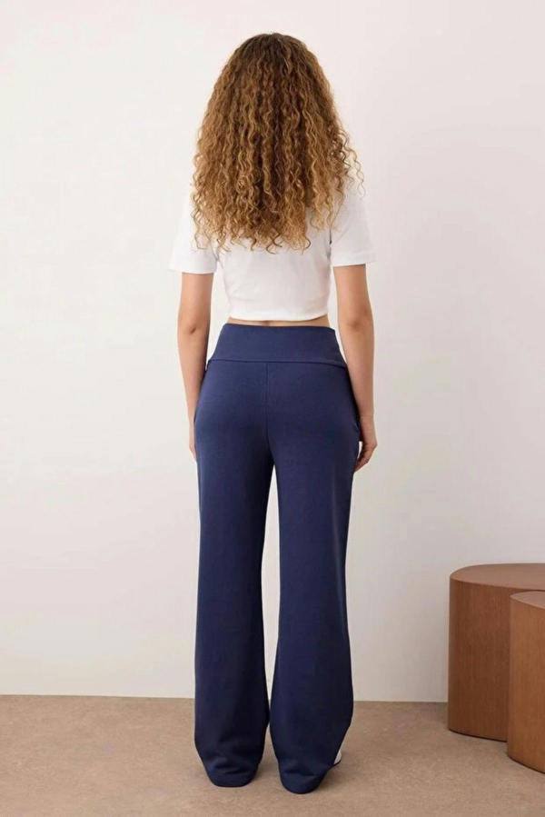 WOVCOR Slim Extra High Waist Wide Leg Trousers