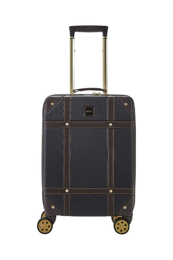 Rock Luggage Vintage Hard Shell Luggage Trunk Suitcase Set