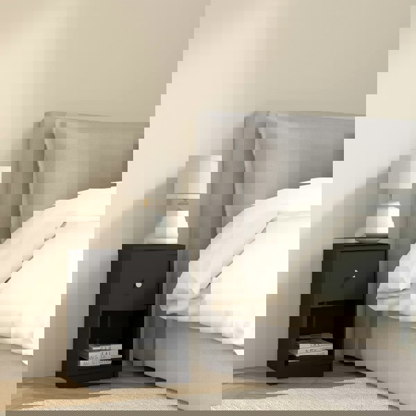 Furniture To Go May Bedside 1 Drawer in Black