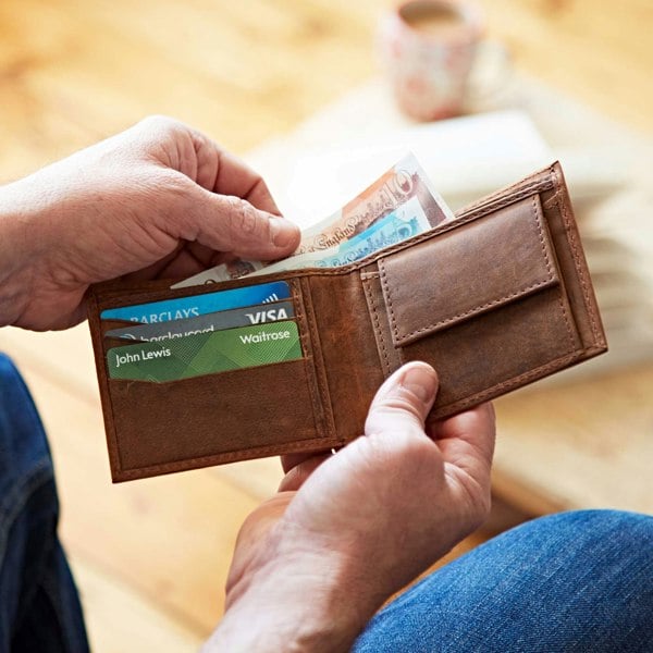Paper High Buffalo Leather Billfold Wallet