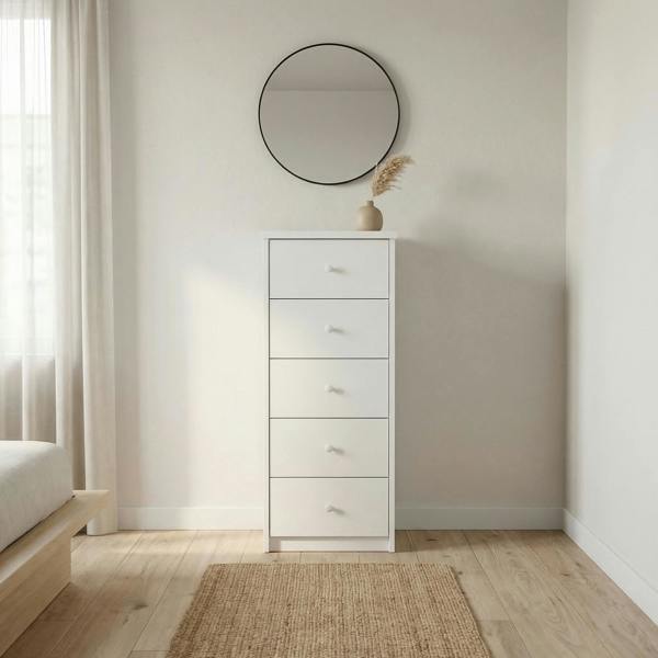 Core Products Freya 5-Drawer Narrow Chest of Drawers