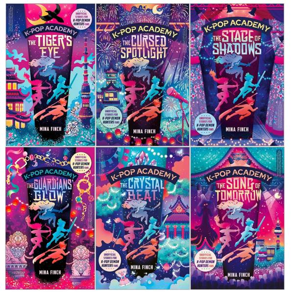 K-Pop Academy 6 Book Collection-Mina Finch (The Stage of Shadow, Cursed Spotlight, Crystal Beat, Guardians Glow, Tiger's Eye and The Song of Tomorrow)