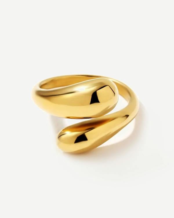 Elk & Bloom Chunky Double Dome 14K Gold Ring