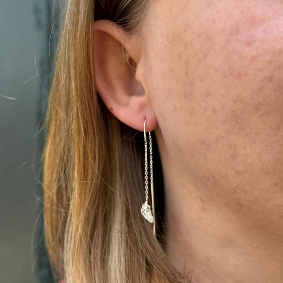 Reeves & Reeves Falling Feather Earrings