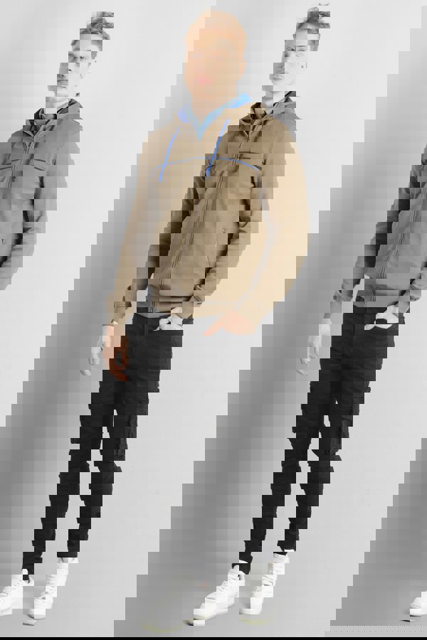 ENORSIA Heavy Jersey Zip Through Hoodie