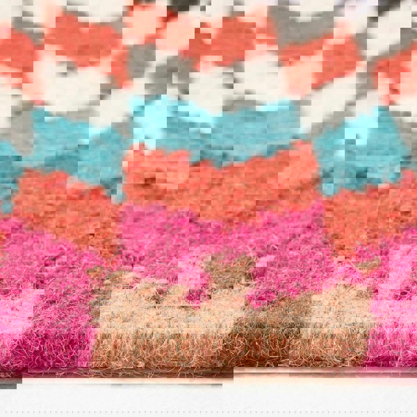 HOMESCAPES Manila Handwoven Diamond Kilim Wool Rug