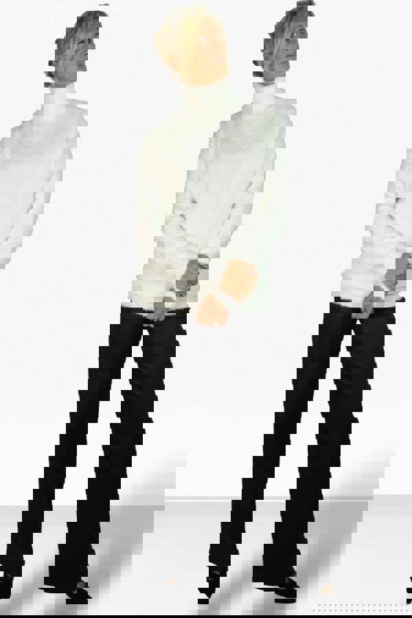 Paulo Due Women's Long Sleeve Roll Neck Jumper Fluffy Knit