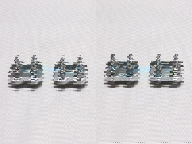 X2 6MM Zinc Plated Duplex Wire Rope Grips - Clamp Loop Eye Clip