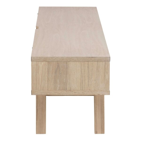 Wyld Haus Jyvaskyla White Oak Wood TV Unit 2 Drawers