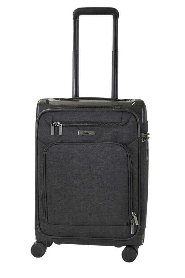 Rock Luggage Lightweight Soft Suitcase 4 Wheel Luggage Travel Trolley Cases Cabin Bags