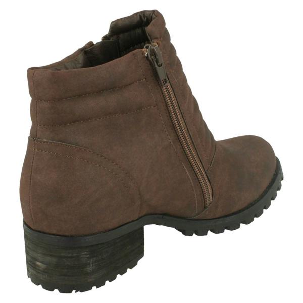 Spot On Ladies Spot On Chunky Ankle Boots