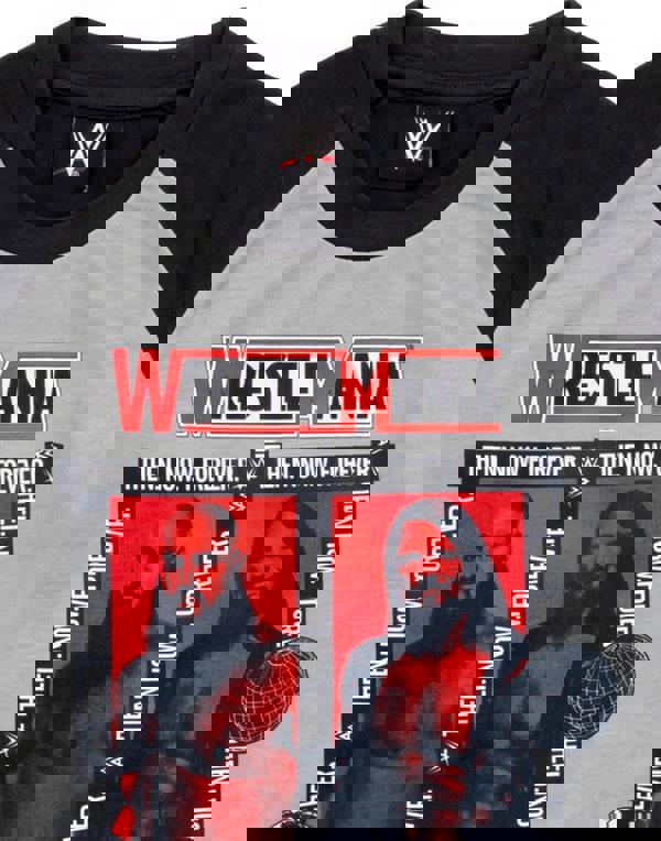 WWE Boys Grey Wrestlers Photographic Print Short Sleeve Long Leg Pyjama Set