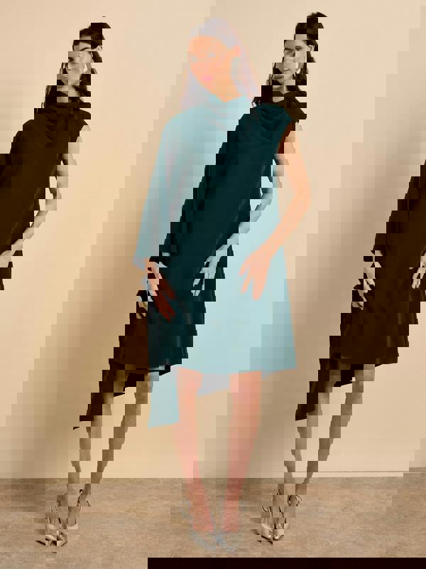 GWD Rosalie Asymmetric Green Knee Length Dress