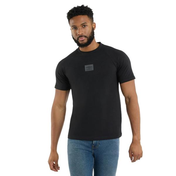 Umbro Mens Layered Box Logo T-Shirt - Black - 