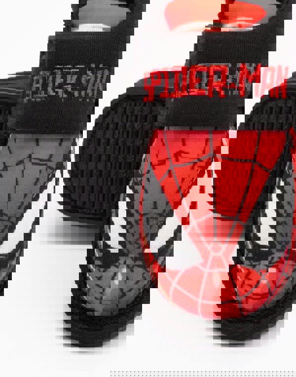 Marvel Boys Black Spider-Man Velcro Loafer Slippers