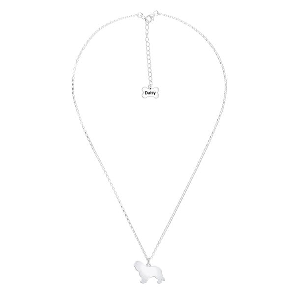 Mylee London Cavalier King Charles Spaniel Silhouette Silver Necklace - Personalised