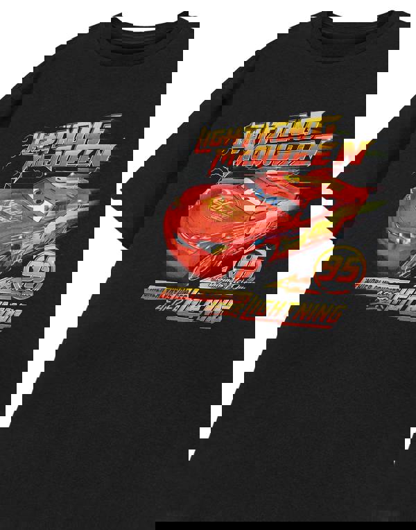 Disney Cars Boys Black Thunder Always Comes After Lightening Short Sleeved T-Shirt
