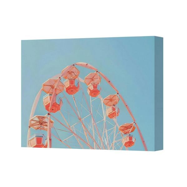 Benjamin Tate Design Pastel Ferris Wheel Canvas Wall Art Print 5202 Home Decor