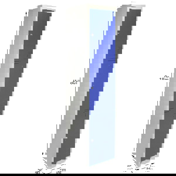 Monstershop 3 x Metal Storage Lockers - Three Doors, Blue - Flatpack