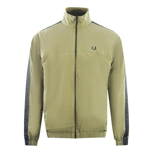 Fred Perry Tonal Taped Military Track Jacket - Green