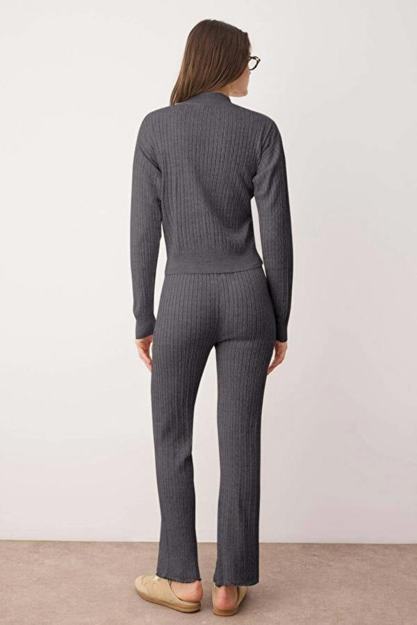 WOVCOR 2-Piece Zip-Up Knit Top & Pants Set