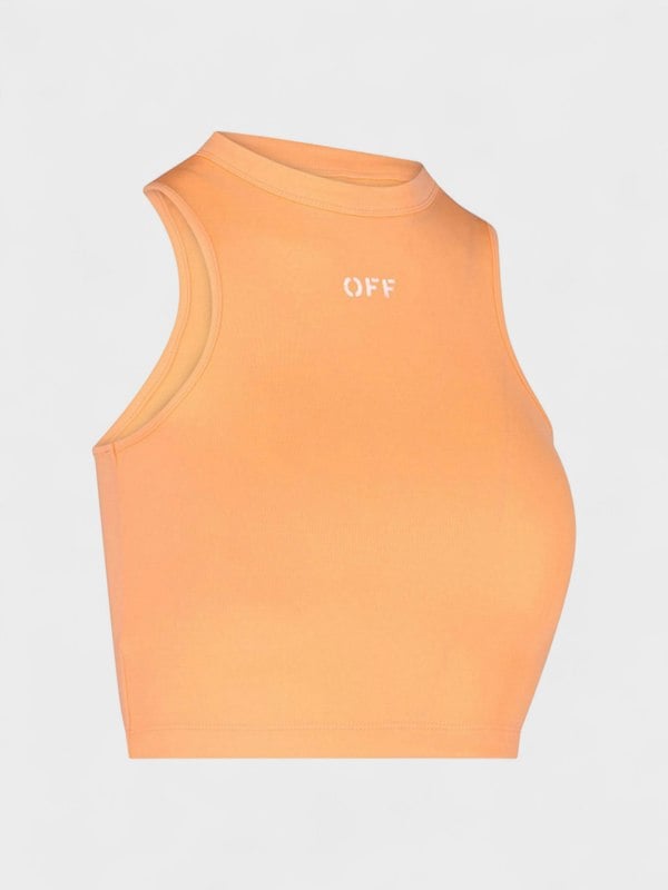 Off-White Sleek Rowing Top Peach Orange