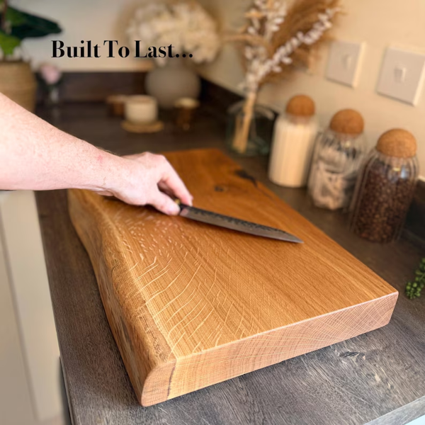 Giraffes & Craftz XL Live Edge Oak Chopping Board - James Martin style Oak Chopping & Serving Board