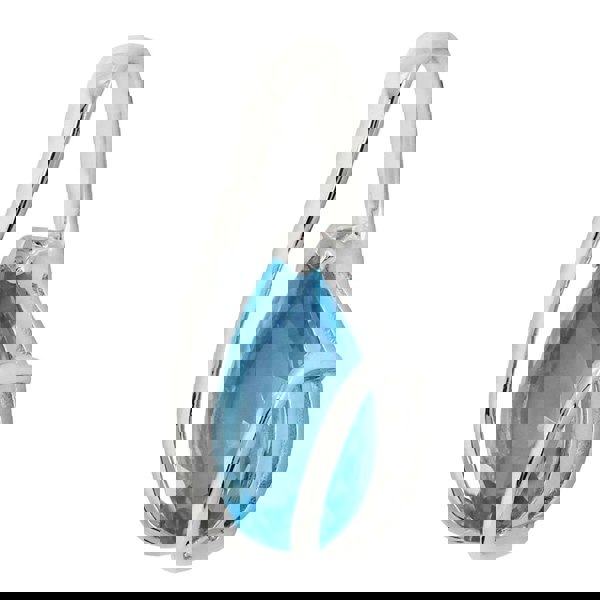 9838 Classic Pear Blue Topaz Pendant in 9ct White Gold 2