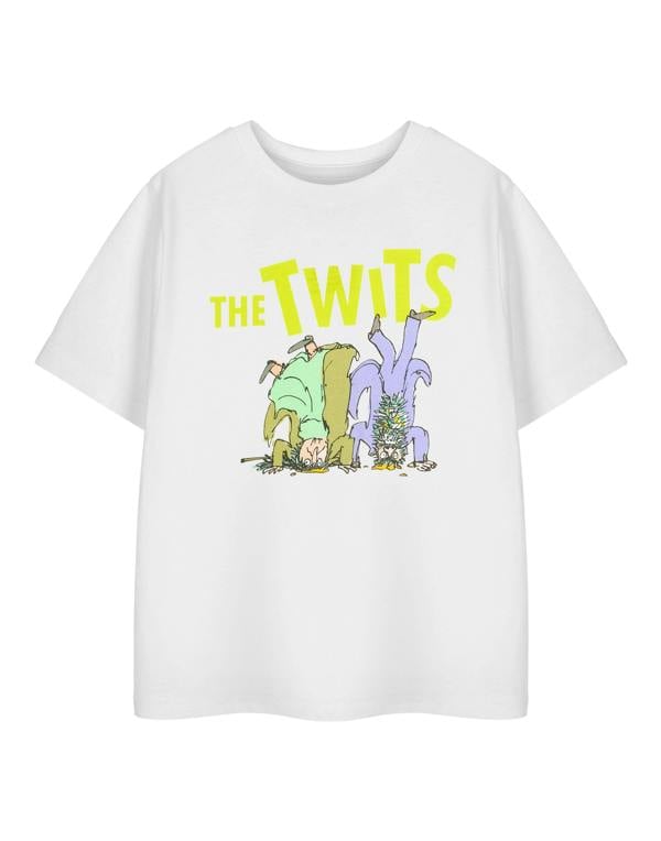 Roald Dahl Unisex Kids White The Twits Short Sleeved T-Shirt