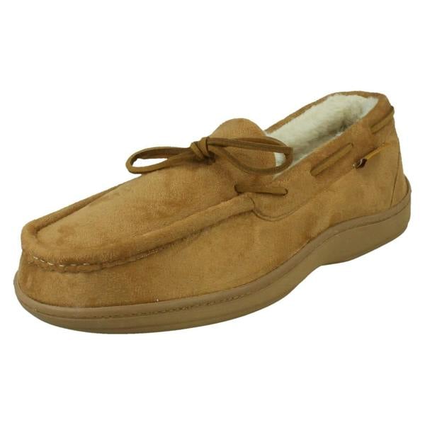 Padders Mens Padders Memory Foam Wide Slippers Cayenne