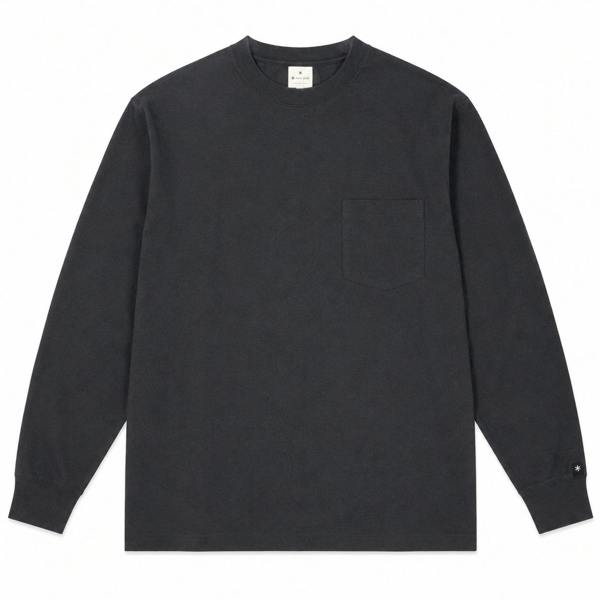 Snow Peak Recycled Cotton Heavy Long Sleeve T-Shirt Black