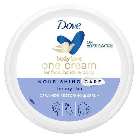 Dove Light One Cream Nourshing Care 250ml, Face, Hands & Body for Dry Skin