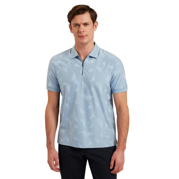 Ted Baker MMB NEYACK SS Feather Jacquard Zip Polo 5