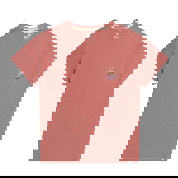 Animal Womens/Ladies Phoenix Organic T-Shirt - Dark Pink - 