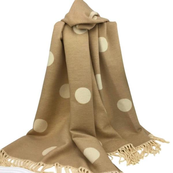 Love EMVY Reversible Polka Dot Cashmere Blend Scarf