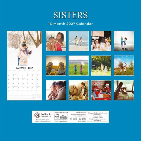 Sisters Calendar 2027, Wall Calendars, Month To View, Family, Gift